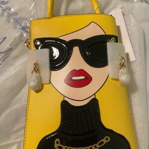 Yellow Graphic Women Bag